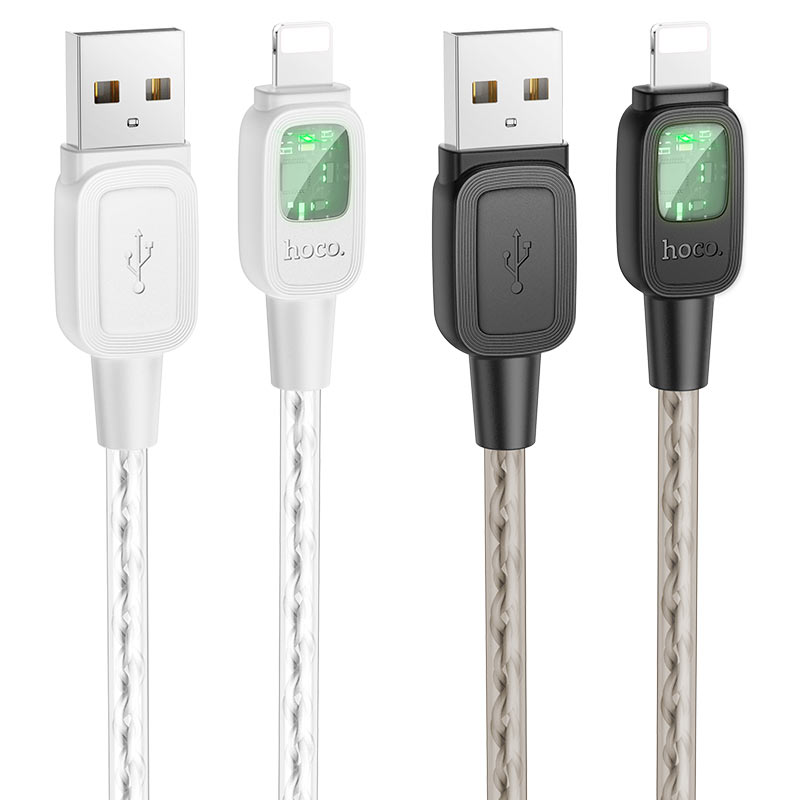 Hoco U124 Stone silicone intelligent power-off charging data cable iP - Saif Al Najmi Kw