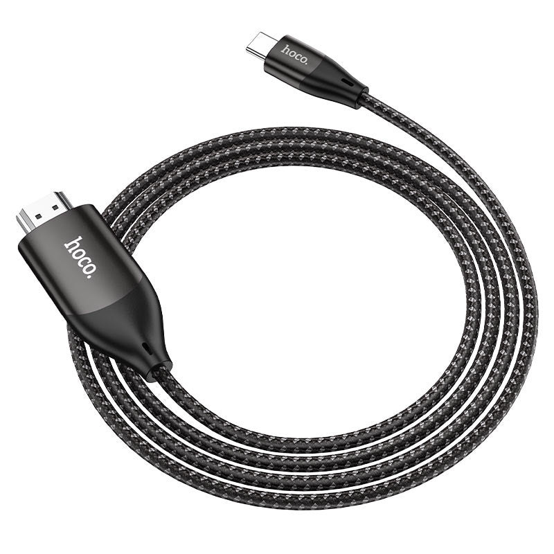 Hoco UA16 Type-C to HDTV HD on-screen cable 2M - Metal Gray - Saif Al Najmi Kw