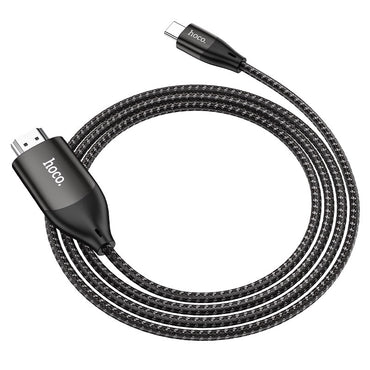 Hoco UA16 Type-C to HDTV HD on-screen cable 2M - Metal Gray - Saif Al Najmi Kw