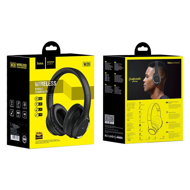 HOCO W28 Journey wireless headphones - black - Saif Al Najmi KwHeadphoneshocoSaif Al Najmi KwW28HOCO W28 Journey wireless headphones - black - Saif Al Najmi Kw