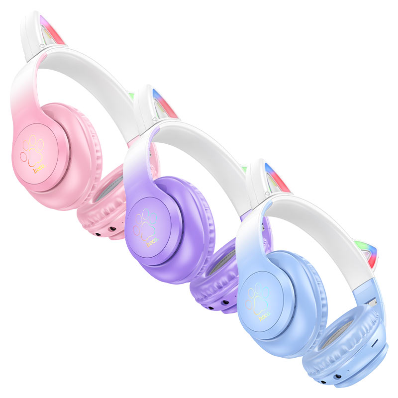 Hoco W42 Cat Ears Wireless Wired Headphones