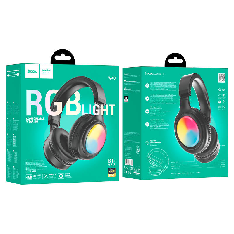 Hoco W48 Focus BT headphones - black - Saif Al Najmi Kw