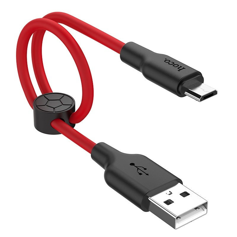 Hoco X21 Plus Silicone charging cable for Micro(L=0.25M) - Saif Al Najmi Kw