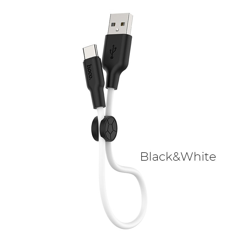 Hoco X21 Plus Silicone charging cable for Type-C(L=0.25M) - Saif Al Najmi Kw