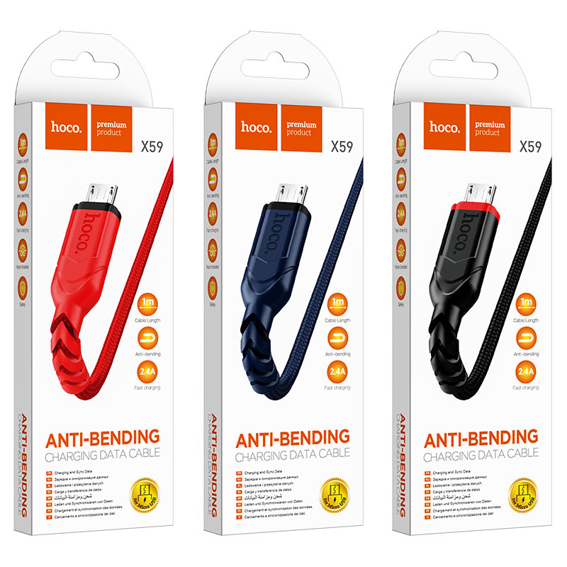 Hoco X59 Victory charging data cable for Micro (L=1m) - Saif Al Najmi Kw