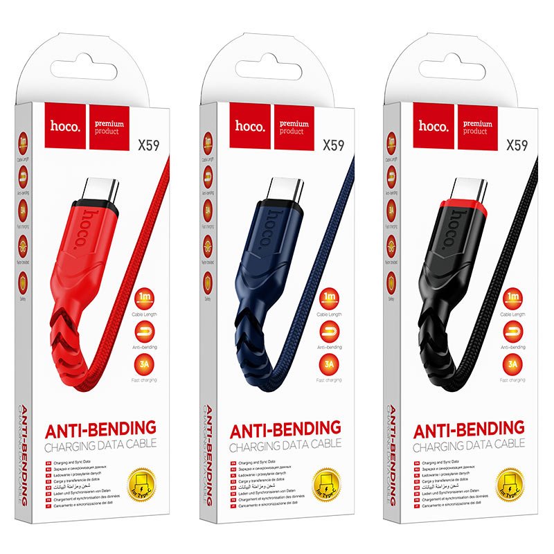 Hoco X59 Victory charging data cable for Type - C (L=1m) - Saif Al Najmi KwData CablesHocoSaif Al Najmi KwHoco73449RedHoco X59 Victory charging data cable for Type - C (L=1m) - Saif Al Najmi Kw