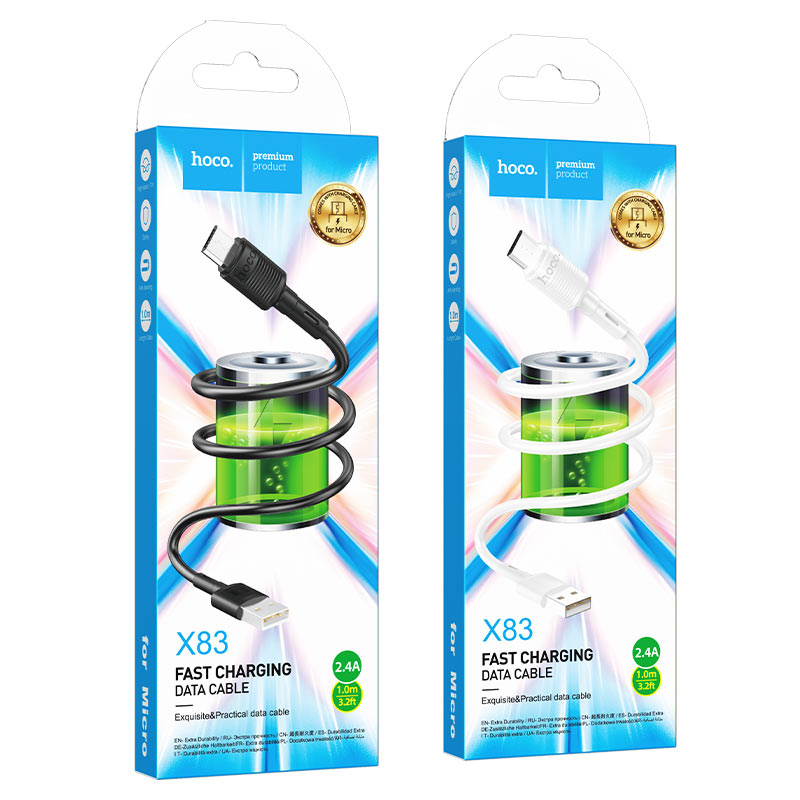 Hoco X83 Micro Victory charging data cable (L=1m) - Saif Al Najmi Kw