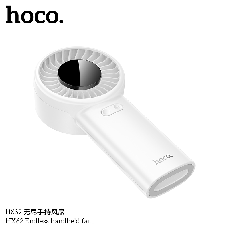 Hoco HX62 Endless Handheld Fan – 6000mAh Rechargeable Portable Fan