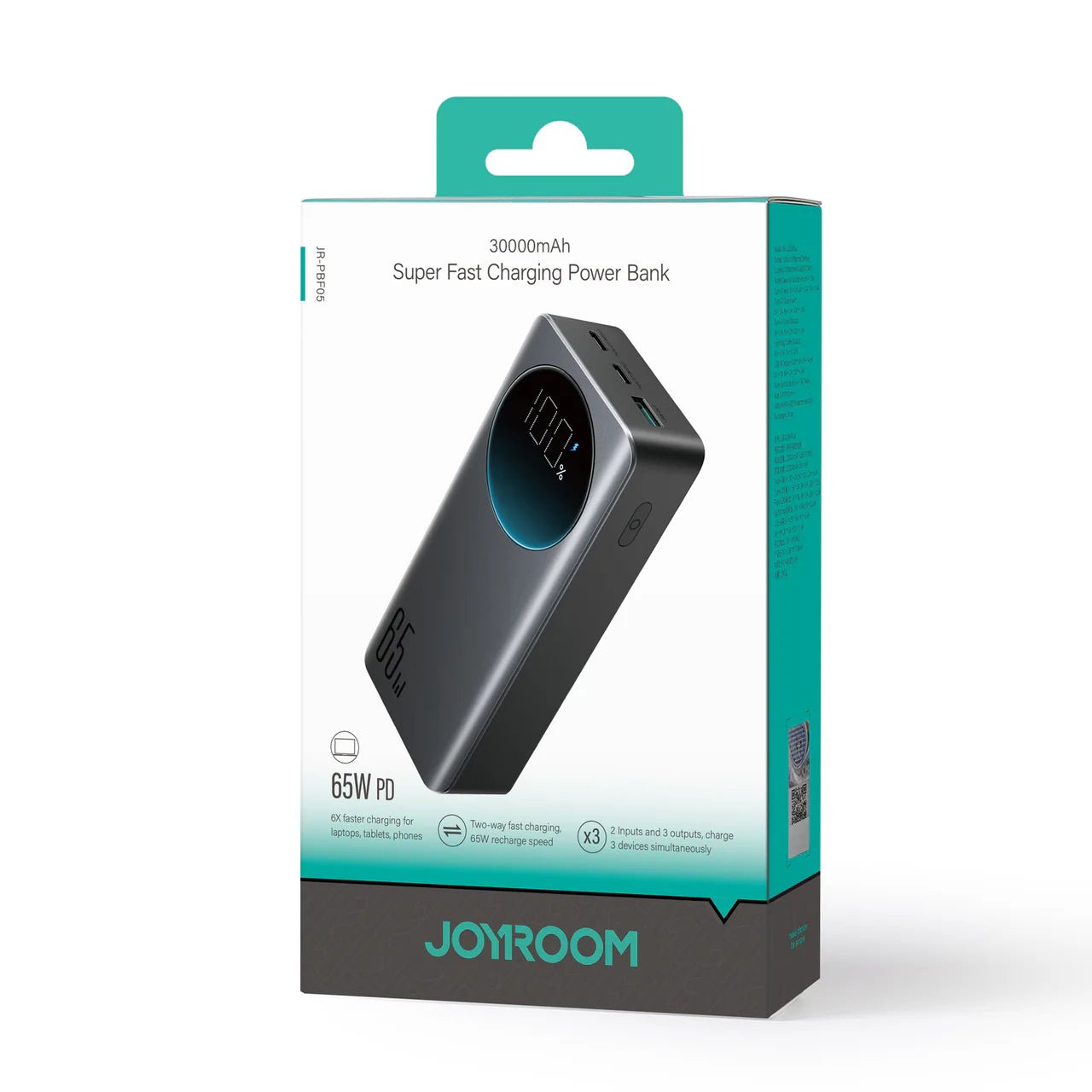 Joyroom JR - PBF05 30000mAh Power Bank – Digital Display, Fast Charging, Black - Saif Al Najmi KwSaif Al Najmi KwSaif Al Najmi KwJoyroom JR - PBF05 30000mAh Power Bank – Digital Display, Fast Charging, Black