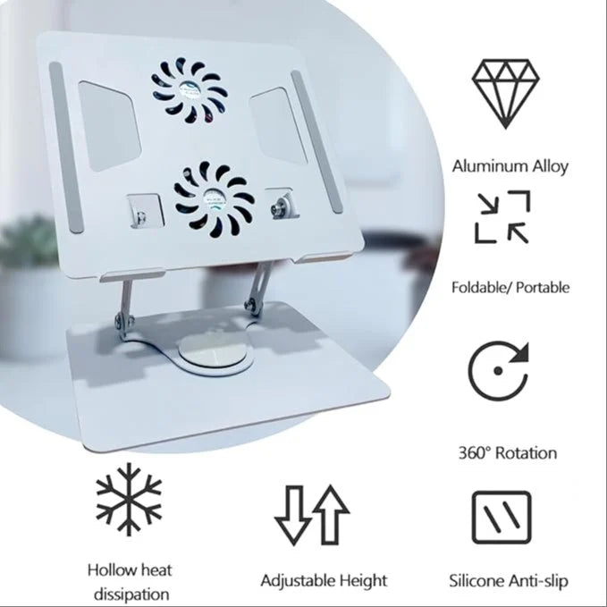 Laptop Stand Metal YL-906 - Adjustable Height and Angle for Comfortable Viewing - Saif Al Najmi Kw