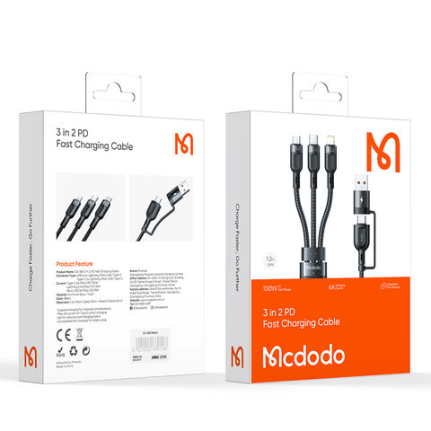 Mcdodo 2-in-1 100W Multi-Function Charging Cable 1.2M CA-8800 - Saif Al Najmi Kw