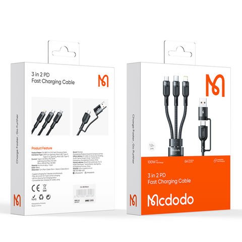 Mcdodo 2 - in - 1 100W Multi - Function Charging Cable 1.2M CA - 8800 - Saif Al Najmi KwData CablesMcdodoSaif Al Najmi KwMcdodo 2 - in - 1 100W Multi - Function Charging Cable 1.2M CA - 8800 - Saif Al Najmi Kw