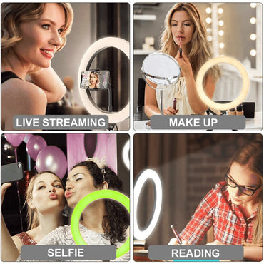 MJ-26 RGB LED Soft Ring Light with Stand - Selfie Light for Perfect Photos & Videos - Saif Al Najmi Kw