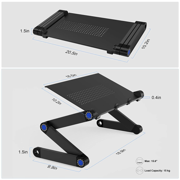 Multifunctional Adjustable Laptop Table – Foldable Desk with Cooling Fan