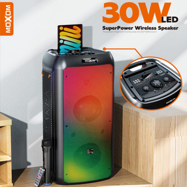 Moxom MX-SK54 30W LED SuperPower Wireless Speaker - Saif Al Najmi Kw