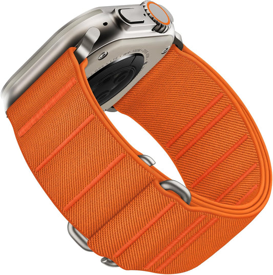 Suitisbest Stretchy Nylon Sport Loop Strap for Apple Watch – S-Hook Band (All Sizes & Series) "B" Quality