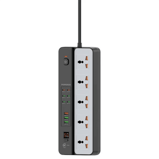 Porodo 3000W Power Strip 5AC Universal With 9 USB Ports Black - Saif Al Najmi KwExtension Power SocketPorodoSaif Al Najmi KwPorodo 3000W Power Strip 5AC Universal With 9 USB Ports Black