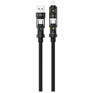 Porodo Powerglow 4 In 1 Fast Charging Cable PD 240W Black - Saif Al Najmi KwData CablesPorodoSaif Al Najmi KwPorodo Powerglow 4 In 1 Fast Charging Cable PD 240W Black