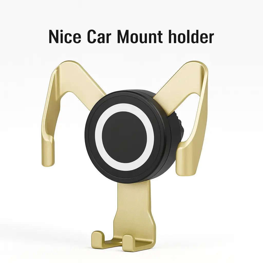 Premium Car Air Vent Phone Holder – Gravity Auto - Lock, Gold Edition - Saif Al Najmi KwPhone HolderSaif Al Najmi KwSaif Al Najmi KwPremium Car Air Vent Phone Holder – Gravity Auto - Lock, Gold Edition