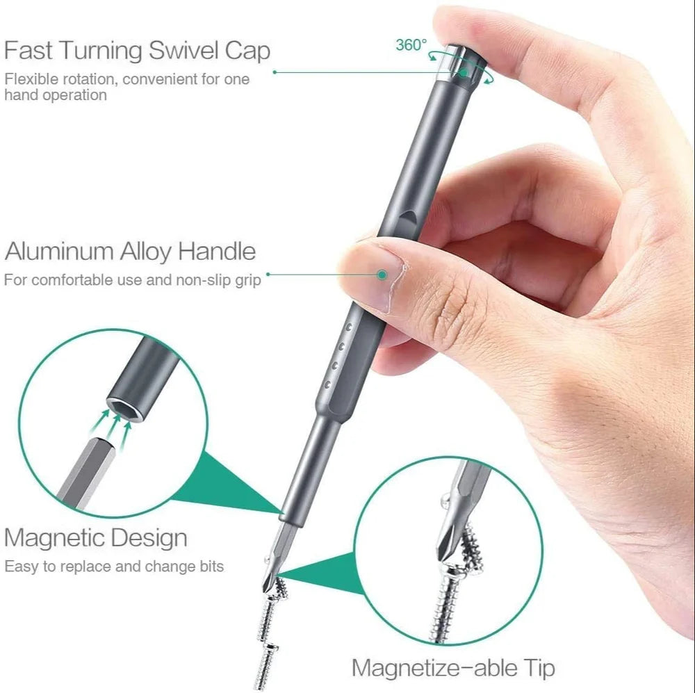 Stainless Steel PROFESSIONAL HARDWARE TOOLS 6024 - Precision Mobile & Laptop Repairing Tool Kit - Saif Al Najmi Kw