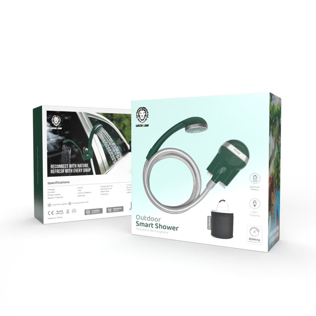 Rechargeable Portable Shower 2200mAh Outdoor Camping Green Lion - Green - Saif Al Najmi KwHomeGreen LionSaif Al Najmi KwRechargeable Portable Shower 2200mAh Outdoor Camping Green Lion - Green