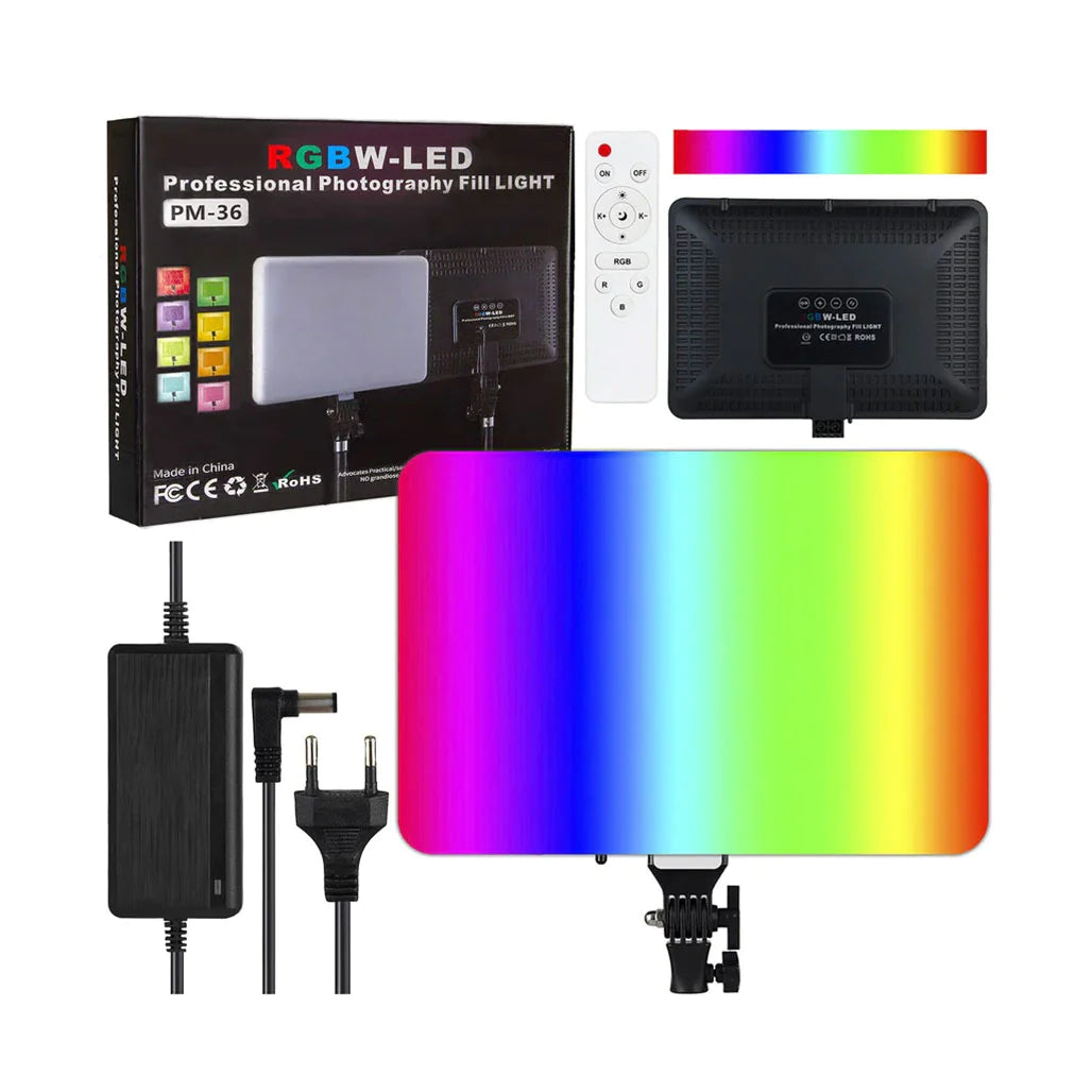 RGBW-LED PM-36 Professional Photography Fill Light - Adjustable RGBW Colors for Perfect Lighting - Saif Al Najmi Kw
