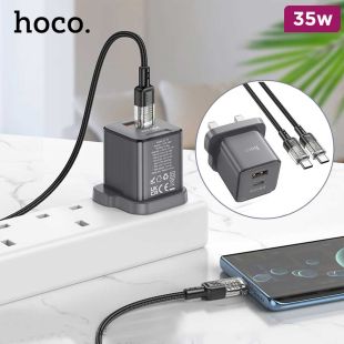 Hoco Wall Charger Dual Port PD35W+QC3.0 with Charging Cable Type-C to Type-C by Hoco- dc78