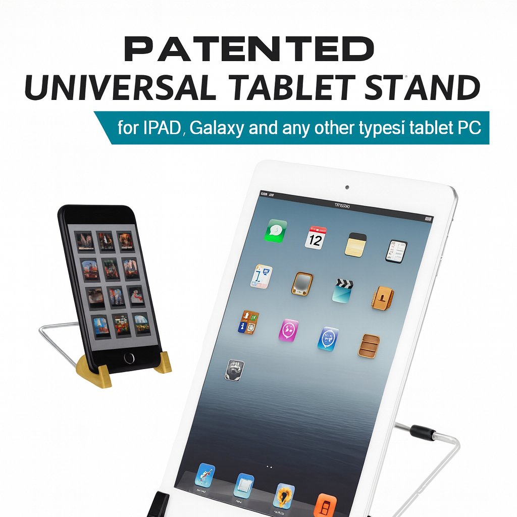 Universal Adjustable Tablet & Phone Stand – Portable Foldable Holder for iPad, Galaxy & All Devices