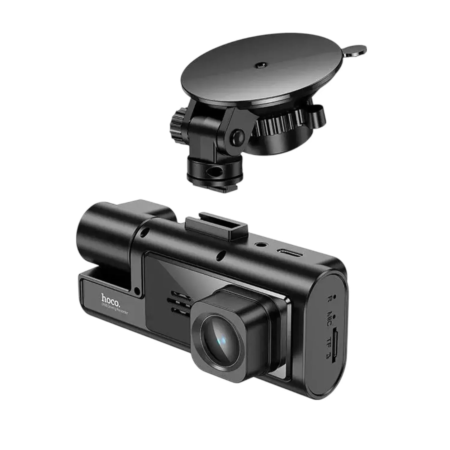 Hoco DI60 World Black Car Camera – Dash Cam with 3 Screens, Full HD, Parking