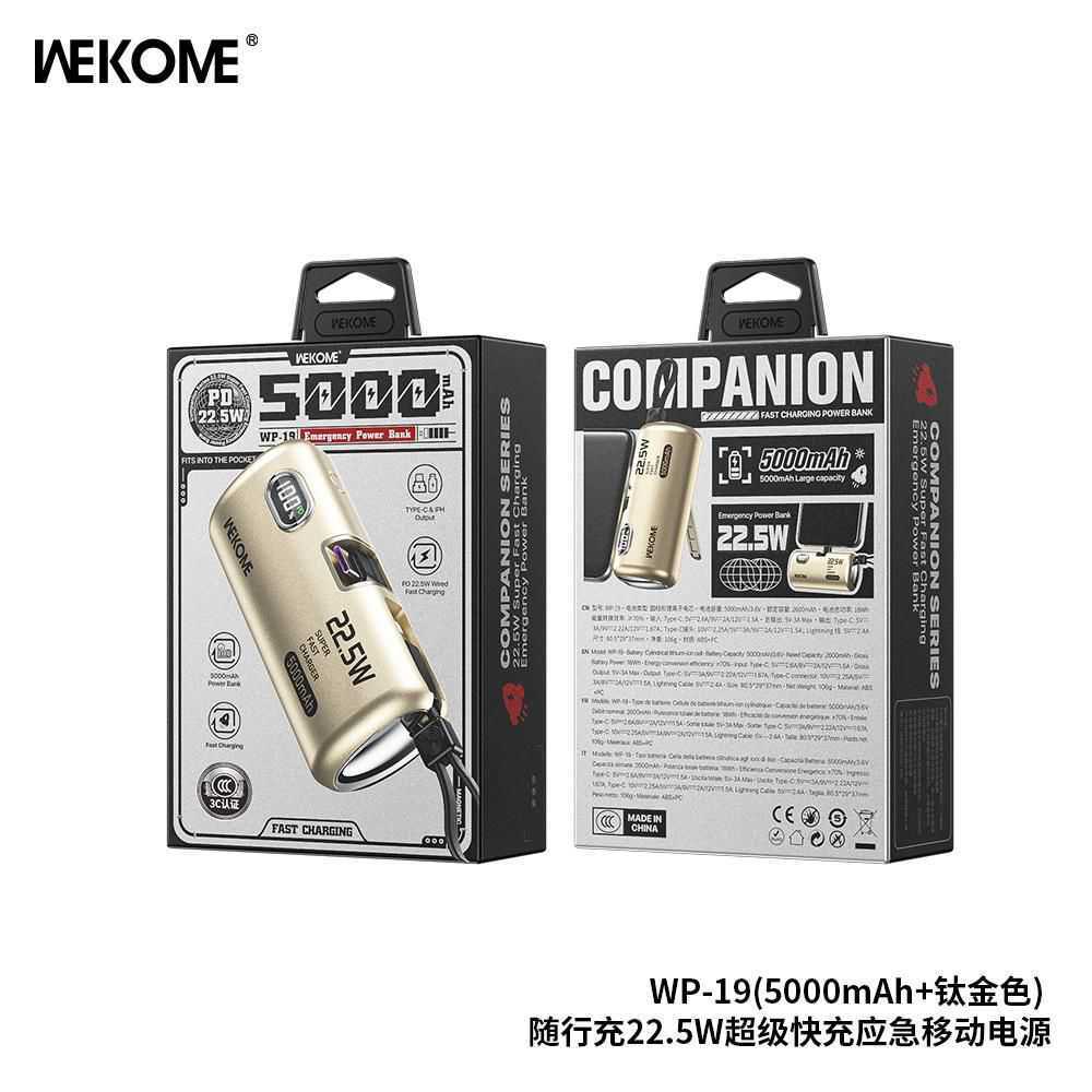 WEKOME WP - 19 – 22.5W Emergency Power Bank (5000mAh) - Saif Al Najmi KwPower BankswekomeSaif Al Najmi KwGoldWEKOME WP - 19 – 22.5W Emergency Power Bank (5000mAh)