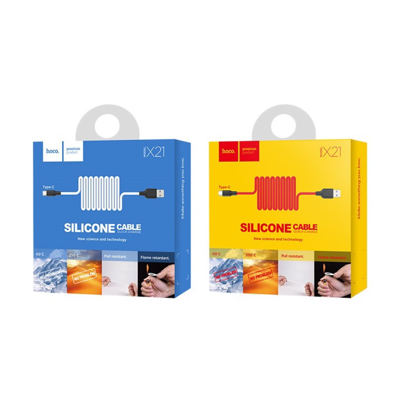 Hoco X21 Silicone type-c charging cable 1M - Saif Al Najmi Kw