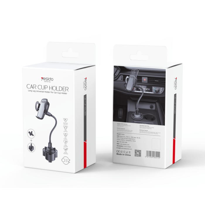 Yesido C112 Auto Extending Clamp Car Cup Phone Holder – Long Flexible Arm & 360° Adjustable Mount - Saif Al Najmi KwCup HolderyesidoSaif Al Najmi KwYesido C112 Auto Extending Clamp Car Cup Phone Holder – Long Flexible Arm & 360° Adjustable Mount
