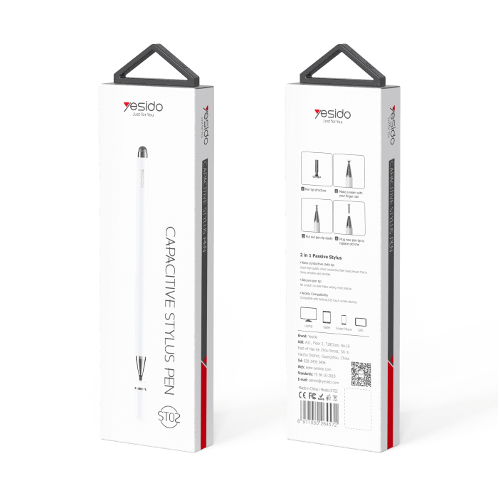 Yesido ST02 2 - in - 1 Universal Smart Stylus Pen for iPad & Tablets – Active Pressure Touch Pencil - Saif Al Najmi KwStylus PenyesidoSaif Al Najmi KwYesido ST02 2 - in - 1 Universal Smart Stylus Pen for iPad & Tablets – Active Pressure Touch Pencil
