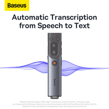 Baseus Orange Dot AI Wireless Presenter – Red Laser & Rechargeable