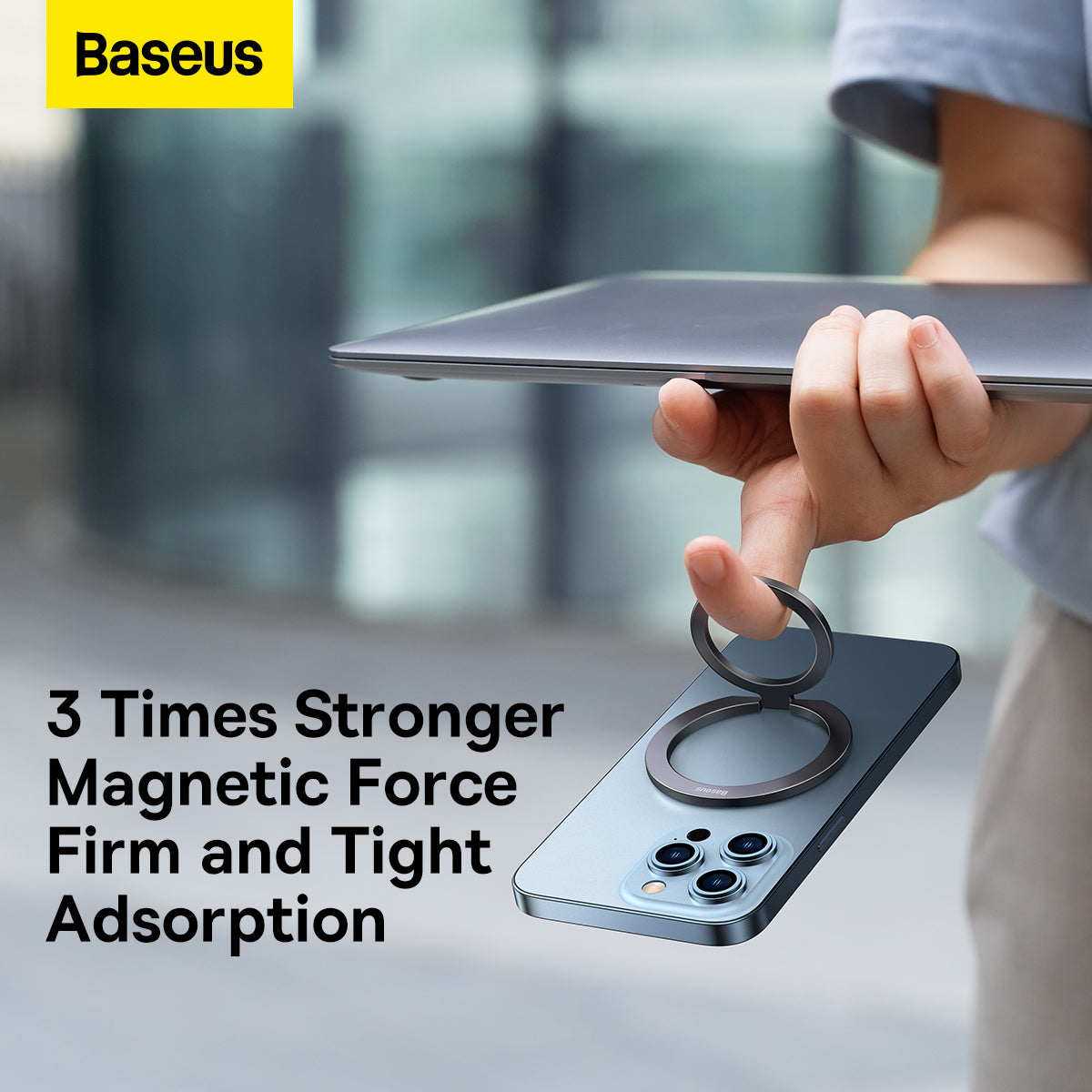Baseus Halo Series Foldable Metal Ring Stand Single - Saif Al Najmi Kw