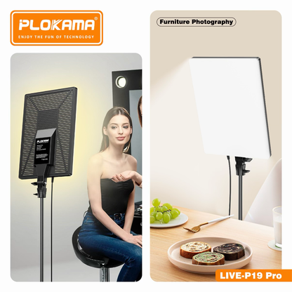 PLOKAMA LIVE P19 Pro 80W RGB LED Fill Light Studio Panel