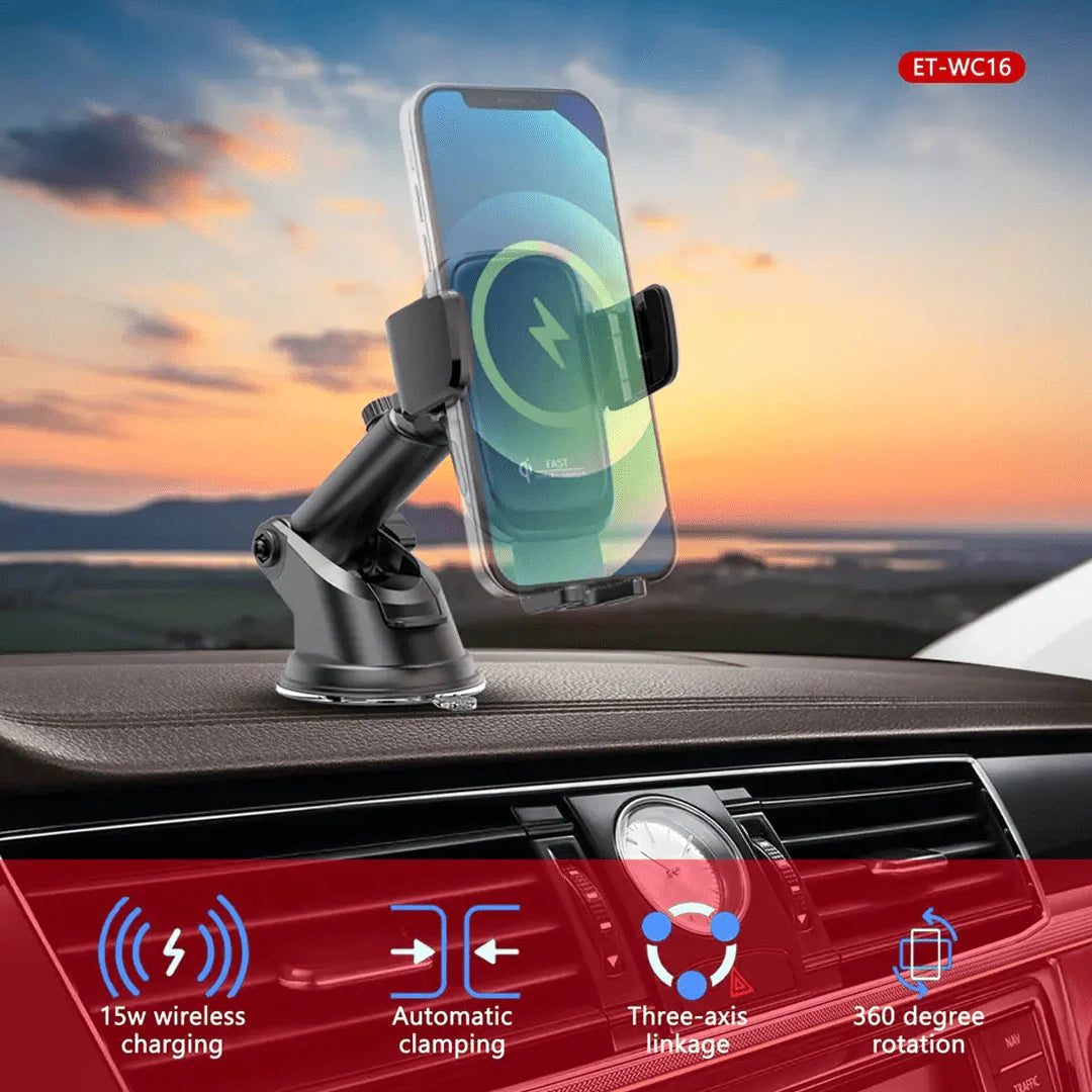 Earldom WC16 15W Wireless Car Charger / Holder with Suction Cup - Saif Al Najmi Kw