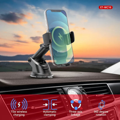 Earldom WC16 15W Wireless Car Charger / Holder with Suction Cup - Saif Al Najmi Kw