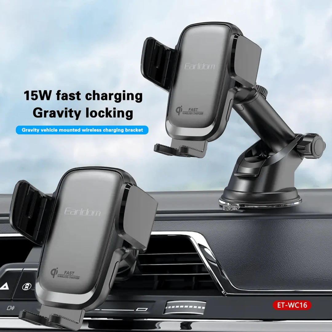 Earldom WC16 15W Wireless Car Charger / Holder with Suction Cup - Saif Al Najmi Kw