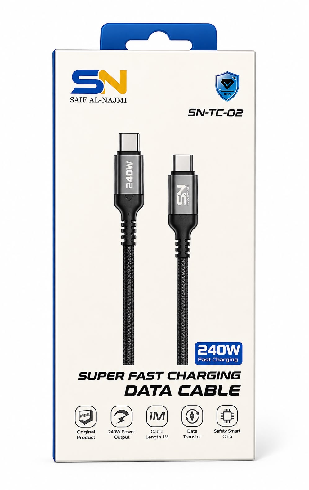 Saif Al-Najmi SN-TC-02 240W Super Fast Charging USB-C to USB-C Cable
