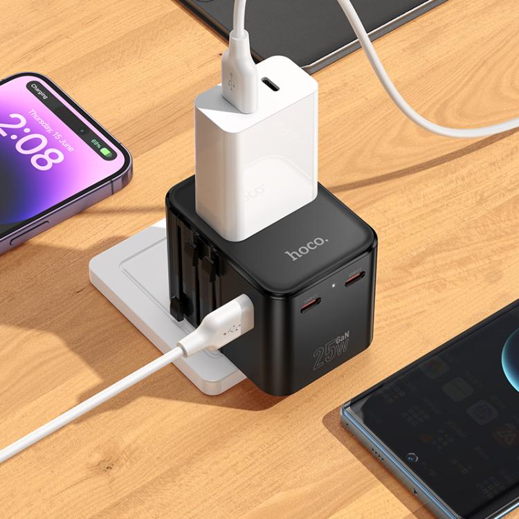 HOCO AC31 25W PD Fast Charger 3 Port USB-C + USB Wall Adapter