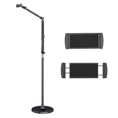 Angle Adjustable Floor Standing Metal Tablet PC Holder Stand