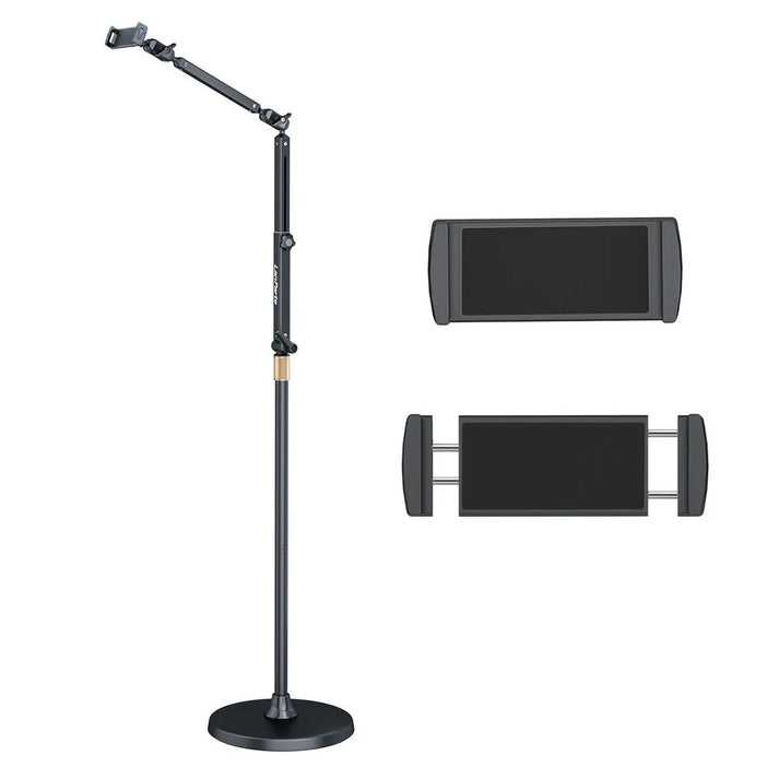 Angle Adjustable Floor Standing Metal Tablet PC Holder Stand