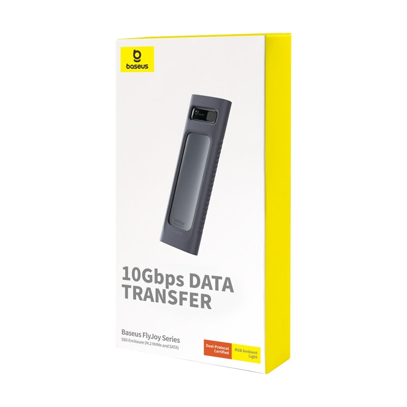 Baseus FlyJoy SSD Enclosure – Dual M.2 NVMe & SATA (USB-C Gen2 10Gbps)