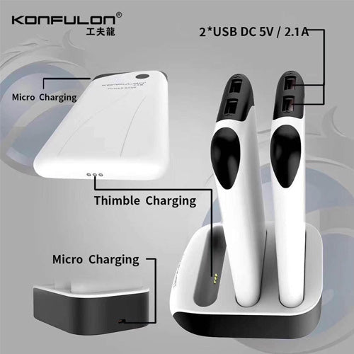 Konfulon 3 x 10000mAh Power Station - 30000mAh Power Bank with Dual USB Output - Saif Al Najmi Kw