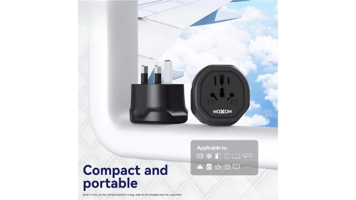 Moxom MX-HC171 Universal Travel Adapter For UK - Saif Al Najmi Kw