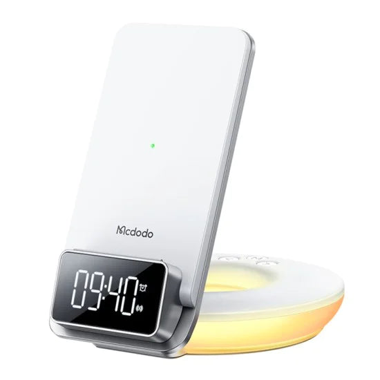 Mcdodo CH-1610 4-in-1 Desktop Wireless Charger with Alarm & Night Lamp  html Copy code - Saif Al Najmi Kw