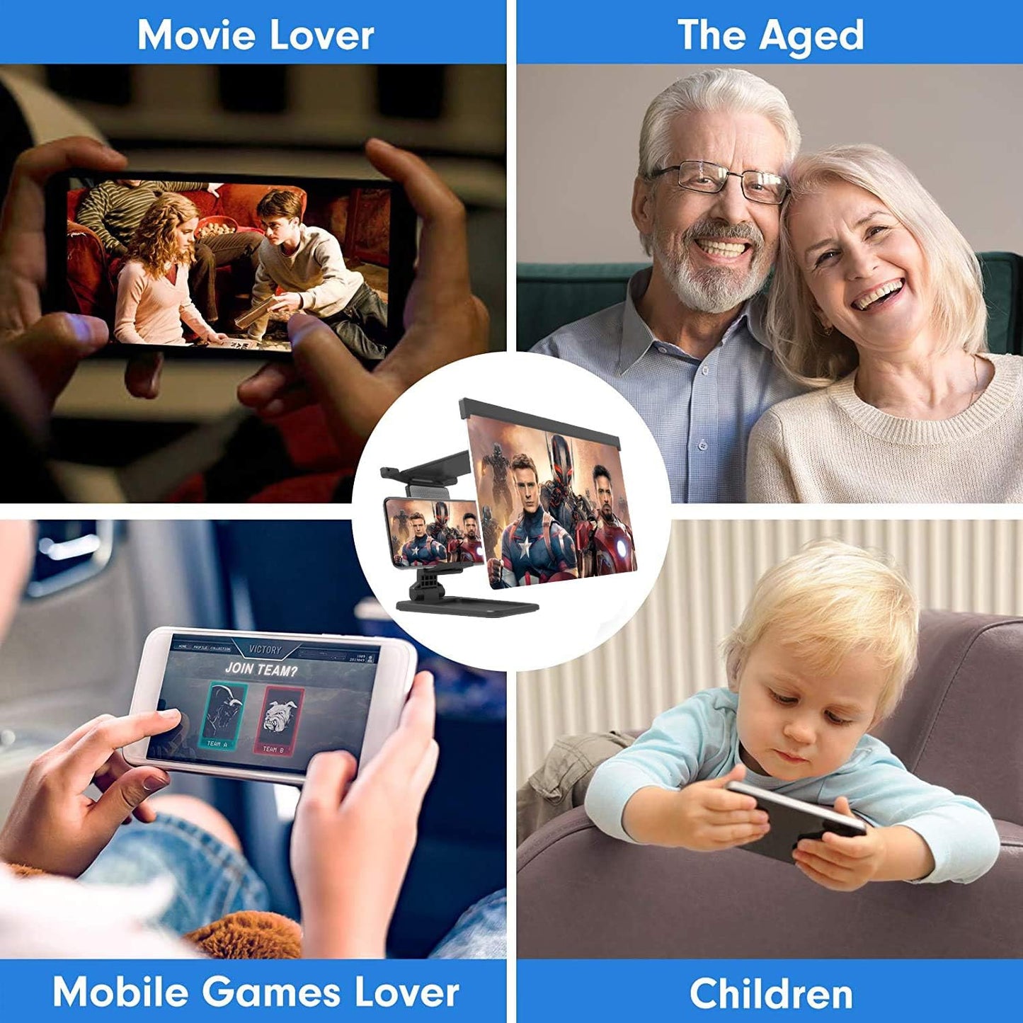 12″ Phone Screen Magnifier Stand - Saif Al Najmi KwPhone HolderSaif Al Najmi KwSaif Al Najmi Kw12″ Phone Screen Magnifier Stand