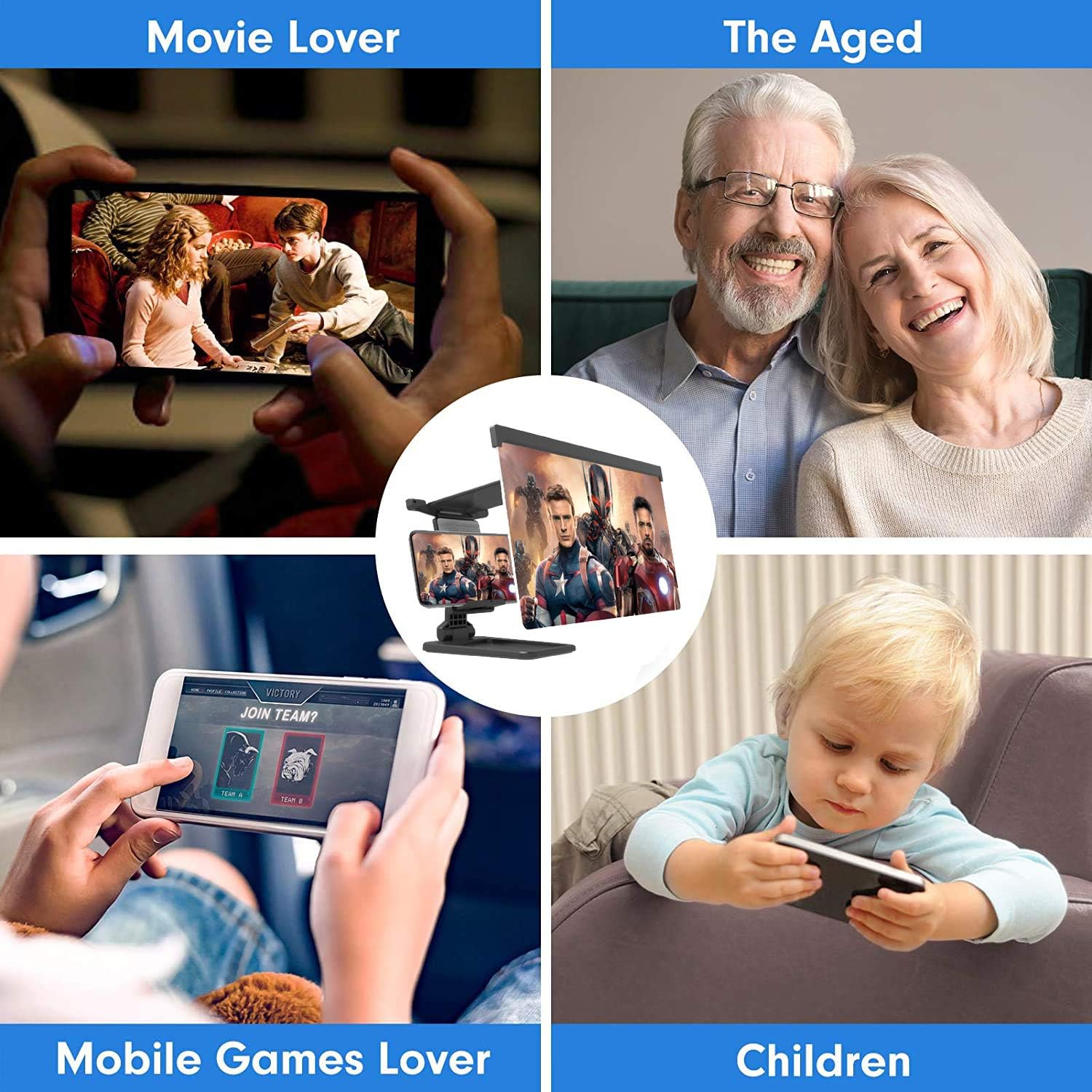 12″ Phone Screen Magnifier Stand - Saif Al Najmi KwPhone HolderSaif Al Najmi KwSaif Al Najmi Kw12″ Phone Screen Magnifier Stand