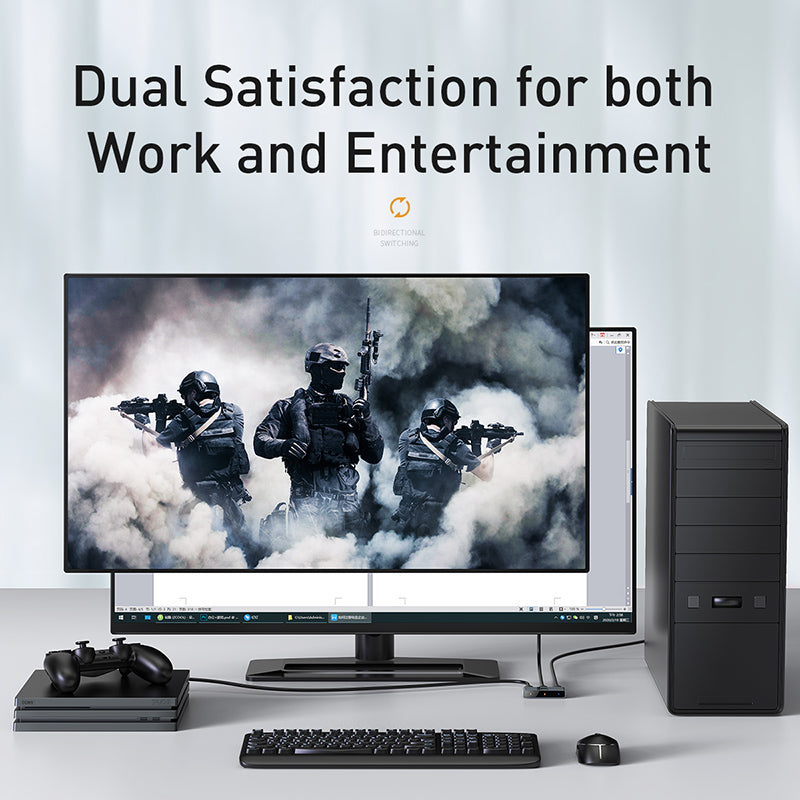 Baseus Matrix HDMI Switcher 4K HD 2-In-1 Convertor Multi Hub - Saif Al Najmi Kw